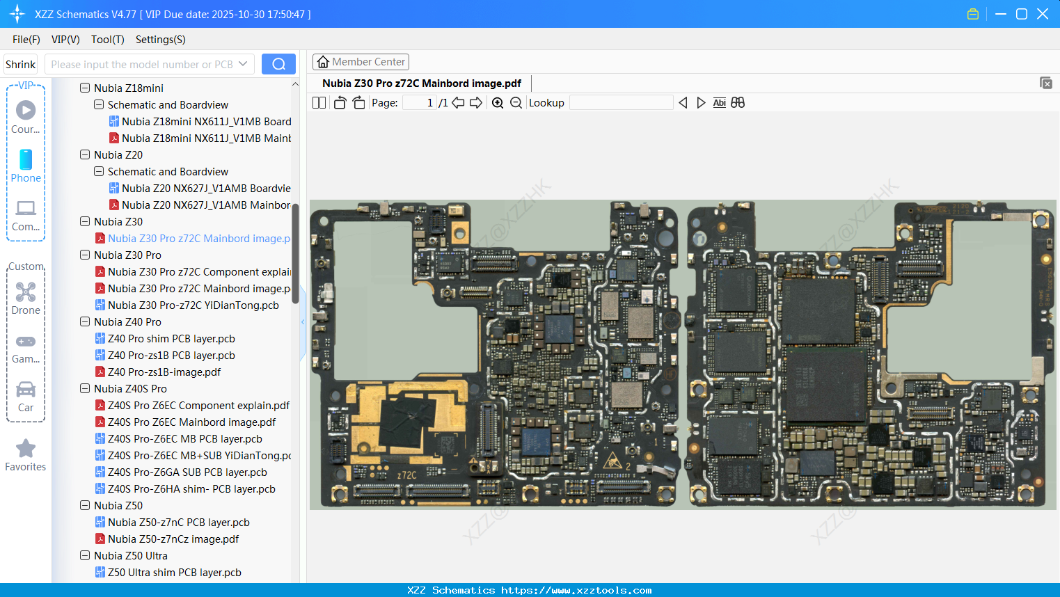 Nubia Z30 Pro Z72C Mainbord Image